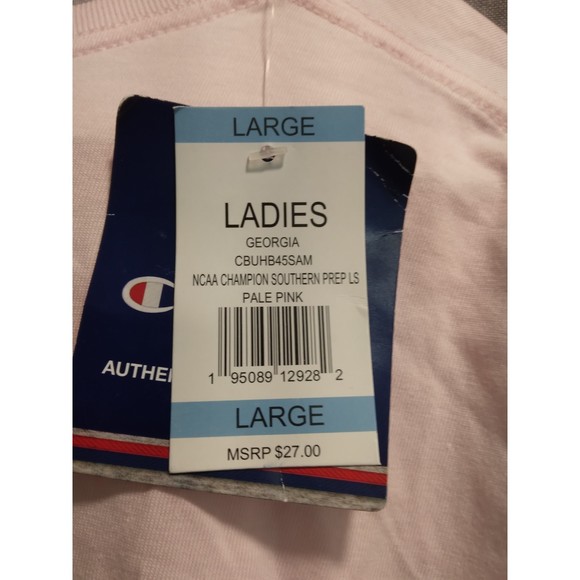 ChampionLadies FloralGeorgia BulldogsLong SleevePocketShirt,PalePink(L)MSRP27.00 - Picture 3 of 4